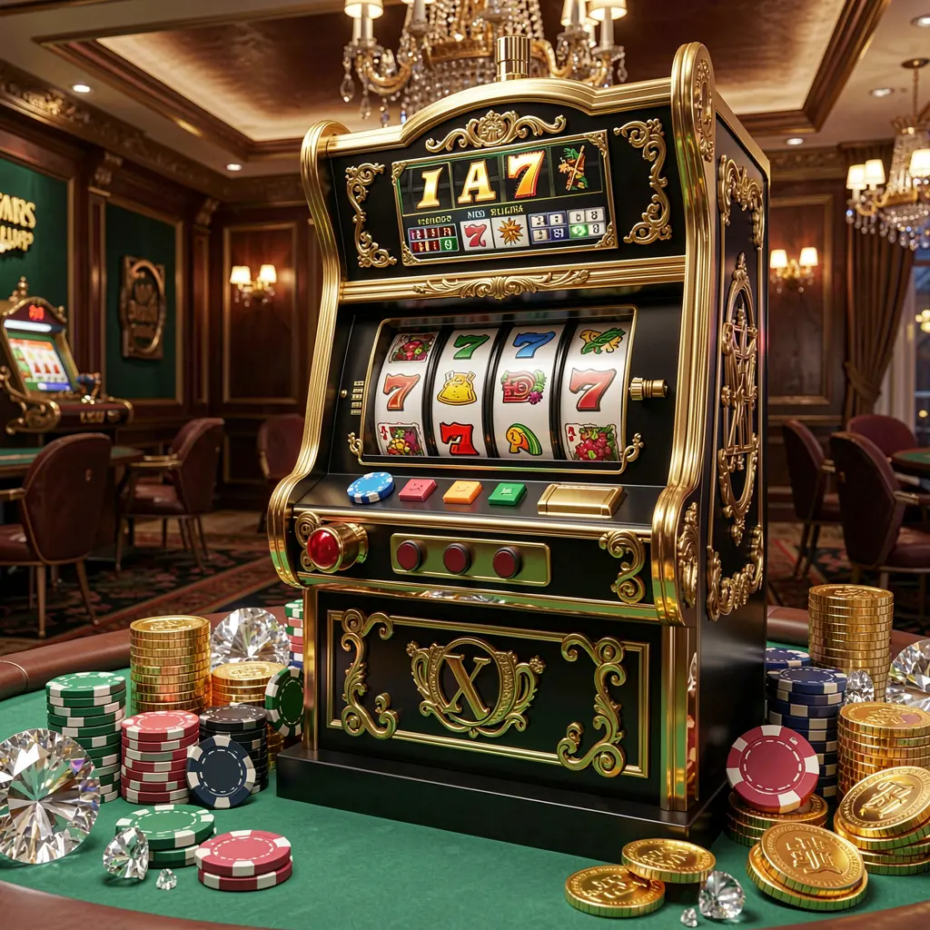 Stylish black and gold slot machine with multiple reels and lucky sevens representing high quality slot gaming on G89 for players in the Philippines